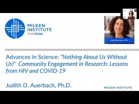 Advances in Science: Nothing About Us Without Us! Community Engagement in Research - Lessons from HIV and COVID-19