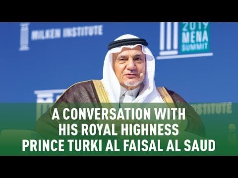 Lunch Program | Part 2:  A Conversation with His Royal Highness Prince Turki Al Faisal Al Saud