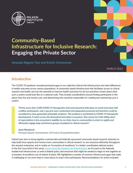 Community-Based Infrastructure for Inclusive Research: Engaging the Private Sector