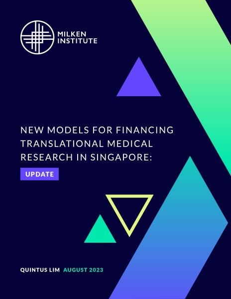 New Models for Financing Translational Medical Research in Singapore: Update