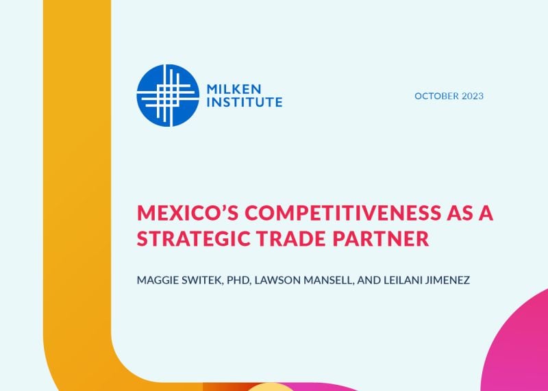 Mexico's Competitiveness as a Strategic Trade Partner