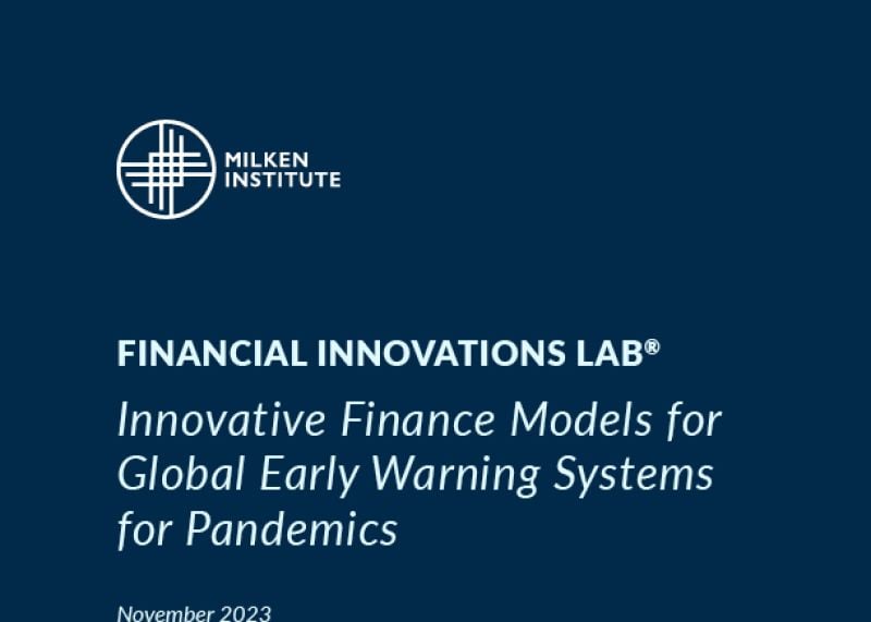 Innovative Finance Models for Global Early Warning Systems for Pandemics