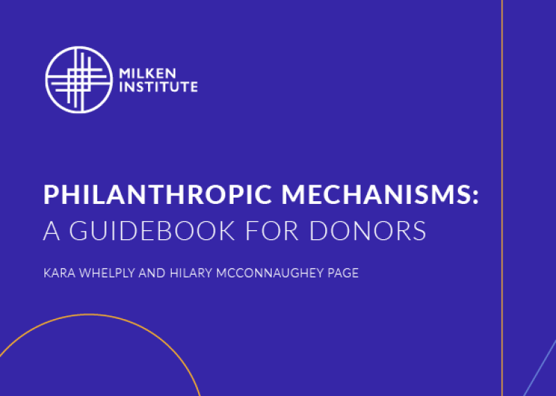 Philanthropic Mechanisms: A Guidebook for Donors