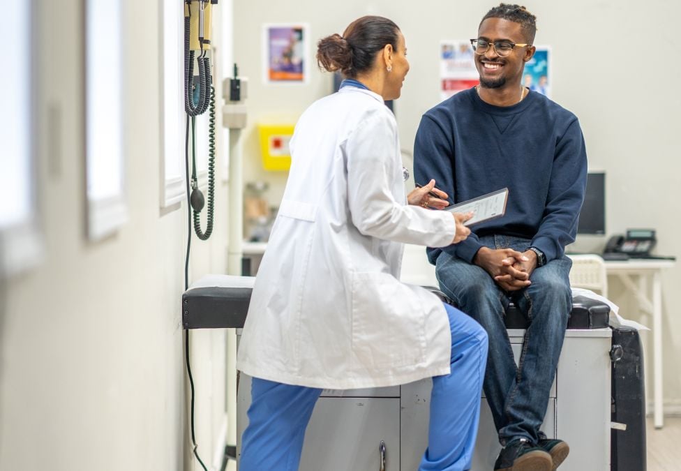 A doctor and a patient