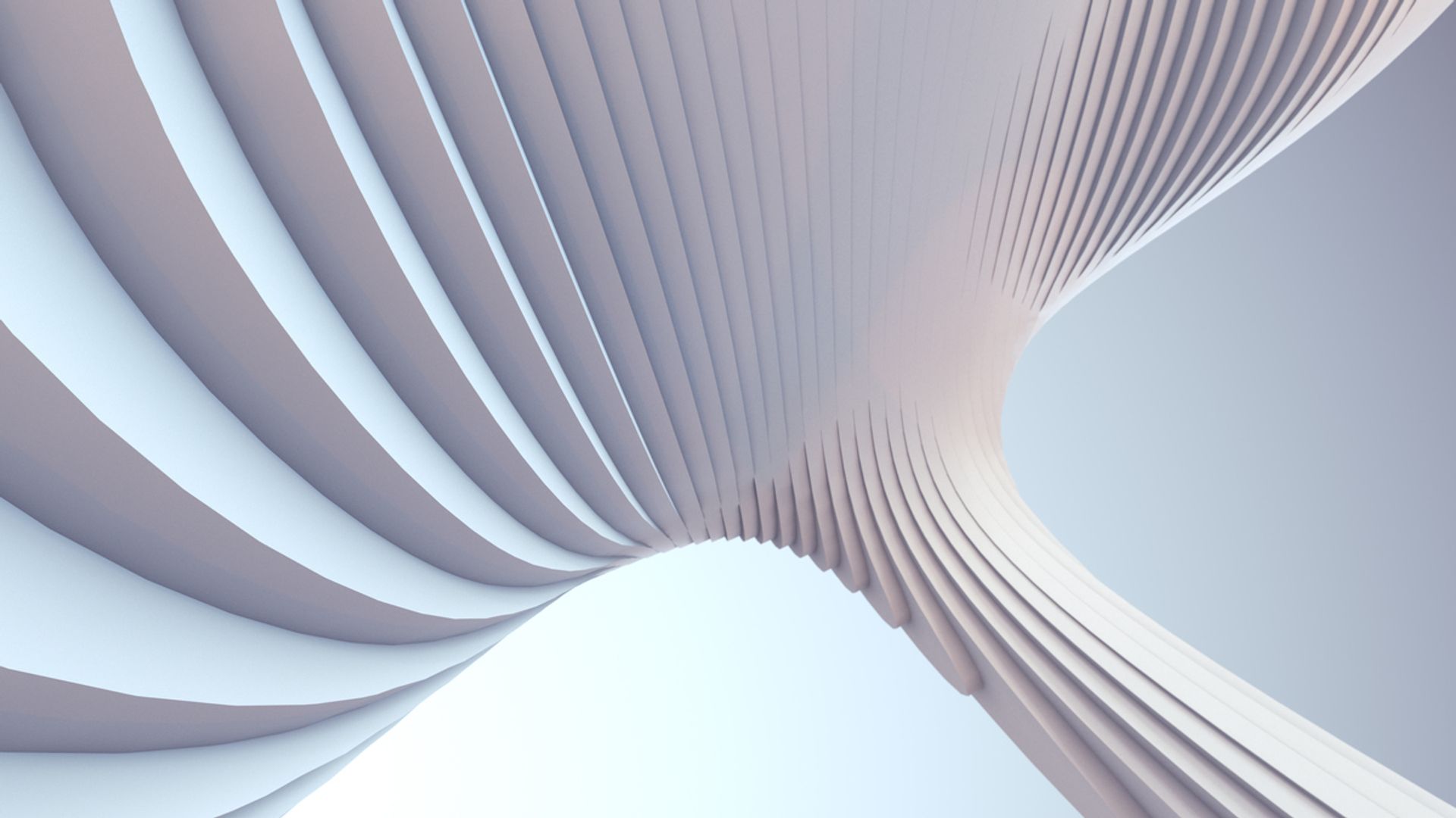 a large abstract white structure