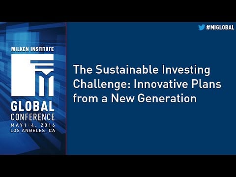 The Sustainable Investing Challenge: Innovative Plans from a New Generation