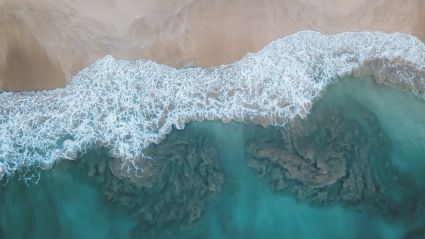 waves on a beach