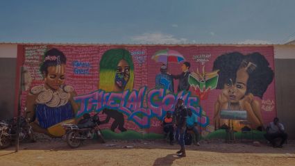 Covid mural in Kolda city