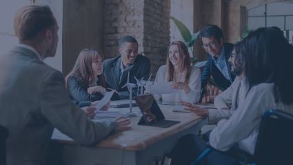 A business meeting