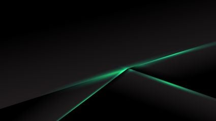 Green lines on a black background