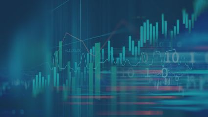 digitized graphs on dark blue background