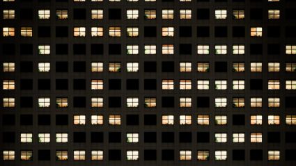 An office building's windows