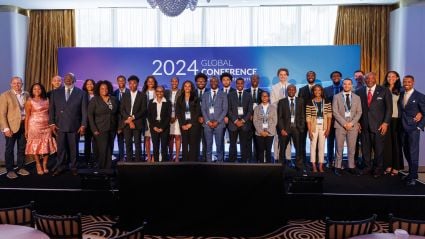 An image of a diverse group of business people as a part of The Milken Institute HBCU Strategic Initiative and Fellowship Program.