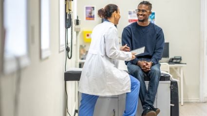 A doctor and a patient