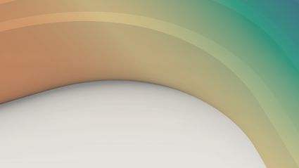 Abstract gradient background with soft curves in peach, tan, and turquoise tones