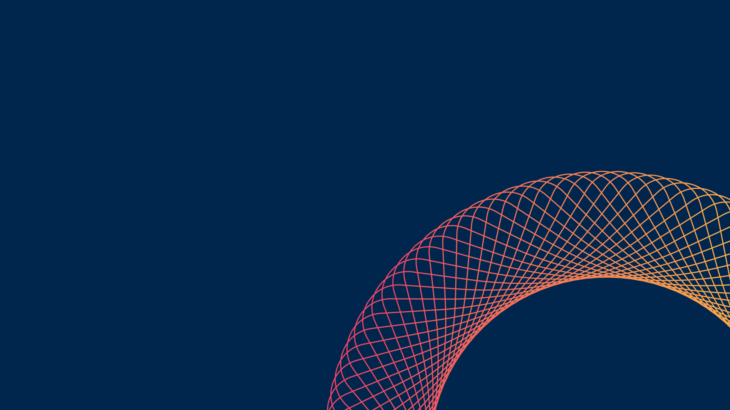 Abstract geometric design with curved pink and white mesh lines on dark blue background