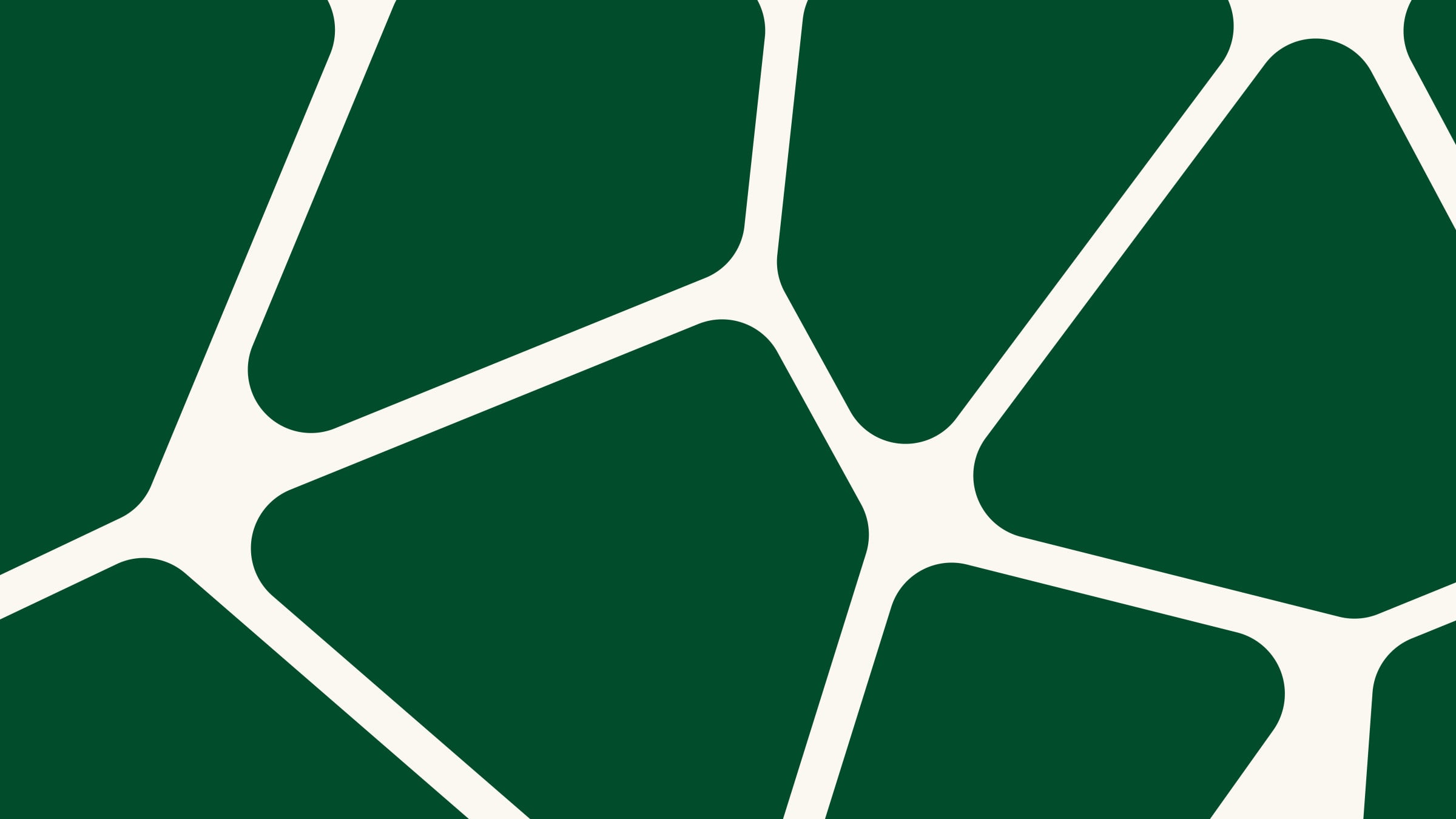 Abstract white irregular cell-like pattern on dark green background