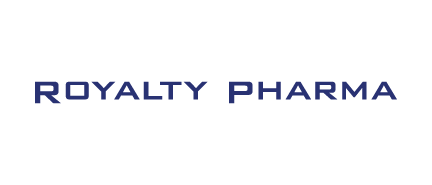 A logo for Royalty Pharma, who is a sponsor for the Milken Institute's Global Conference 2024.