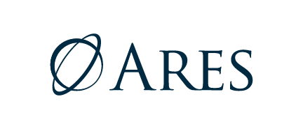 A logo for Ares, who is a sponsor for the Milken Institute's Global Conference 2024.