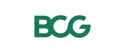 A logo for BCG, who is a sponsor for the Milken Institute's Global Conference 2024.