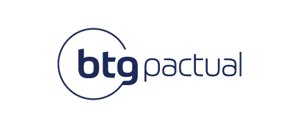 A logo for BTG Pactual, who is a sponsor for the Milken Institute's Global Conference 2024.