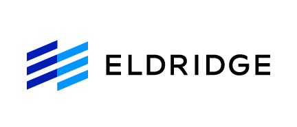 A logo for Eldridge, who is a sponsor for the Milken Institute's Global Conference 2024.