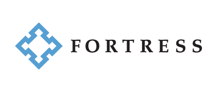 A logo for Fortress, who is a sponsor for the Milken Institute's Global Conference 2024.