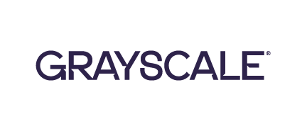 A logo for Grayscale, who is a sponsor for the Milken Institute's Global Conference 2024.