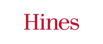 A logo for Hines, who is a sponsor for the Milken Institute's Global Conference 2024.