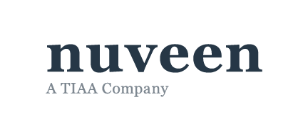 A logo for Nuveen, who is a sponsor for the Milken Institute's Global Conference 2024.
