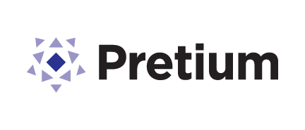 A logo for Pretium, who is a sponsor for the Milken Institute's Global Conference 2024.