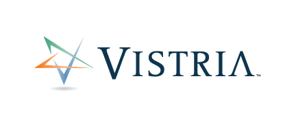 A logo for Vistria, who is a sponsor for the Milken Institute's Global Conference 2024.