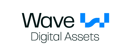 A logo for Wave Digital Assets, who is a sponsor for the Milken Institute's Global Conference 2024.
