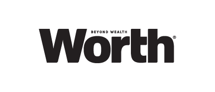 A logo for Worth, who is a sponsor for the Milken Institute's Global Conference 2024.