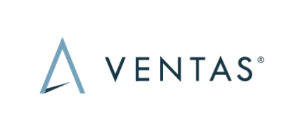 A logo for Ventas, who is a sponsor for the Milken Institute's Global Conference 2025.