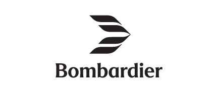 A logo for Bombardier, who is a sponsor for the Milken Institute's Global Investors' Symposium Hong Kong 2025.