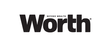 A logo for Worth Beyond Wealth, who is a Media Partner for the Milken Institute's Global Conference 2025.