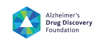 A blue and green logo of ADDF: Alzheimer's Drug Discovery Foundation.