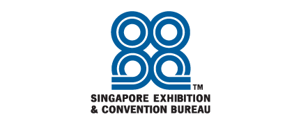 A logo for Singapore Exhibition and Convention Bureau. 