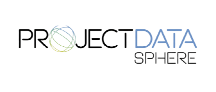 ProjectDataSphere logo with stylized sphere icon replacing the O in Project