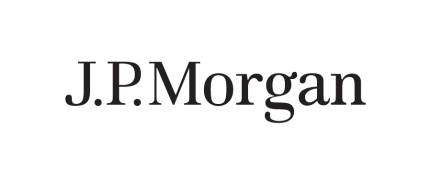 J.P. Morgan logo in black serif text on white background
