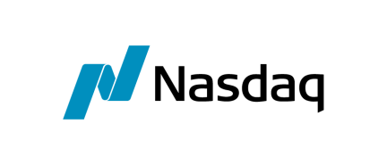 Nasdaq logo in blue and black