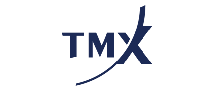 TMX logo in dark blue letters with curved swoosh