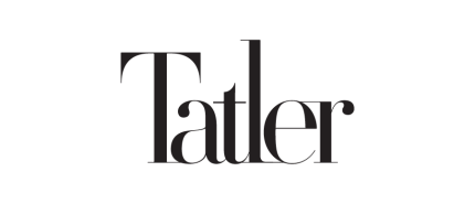 Tatler logo in black serif font on white background