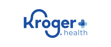 Kroger Health logo in blue text with medical cross symbol