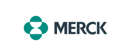 Merck company logo with teal circular symbol and gray text