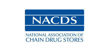 NACDS National Association of Chain Drug Stores logo in blue and white
