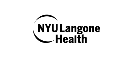 NYU Langone Health logo in black text with curved underline