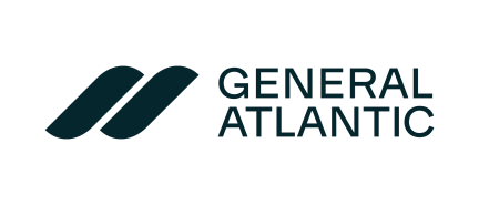 General Atlantic company logo with three diagonal black stripes and text