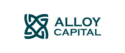 Alloy Capital logo featuring an interwoven Celtic knot design in teal